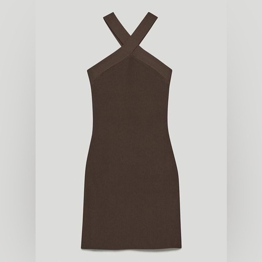 BABATON SCULPT KNIT CRISS CROSS DRESS
